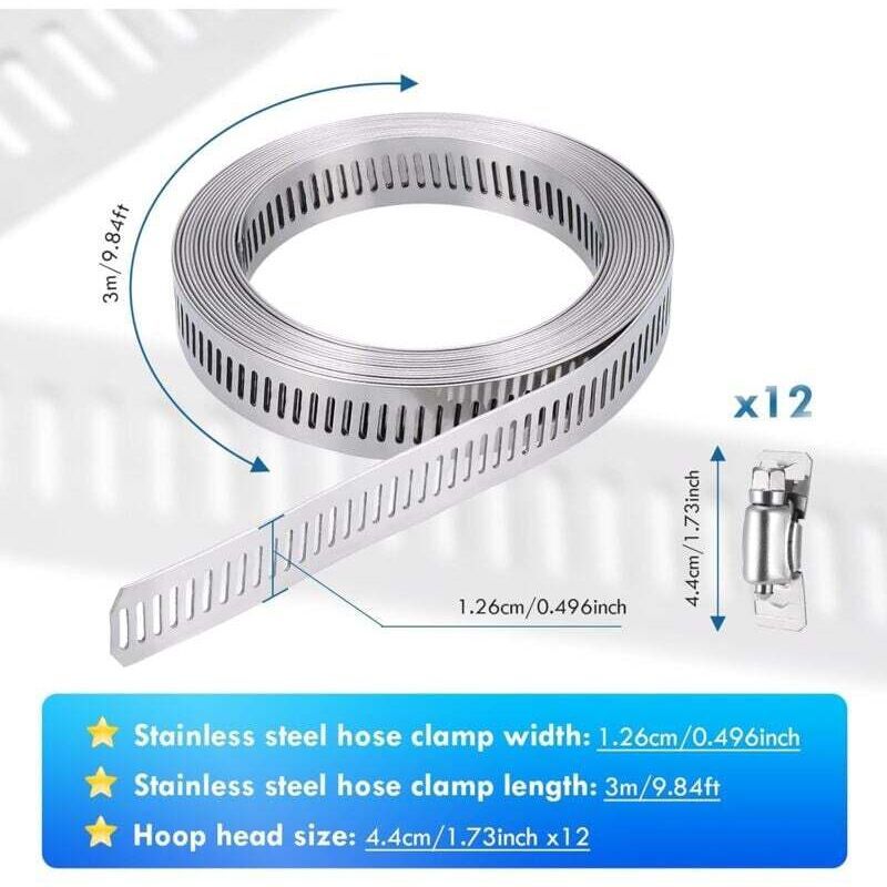 Hose Clamps, 304 Stainless Steel Hose Clamps, Adjustable Hose Clamps, Stainless Steel Hose Clamps