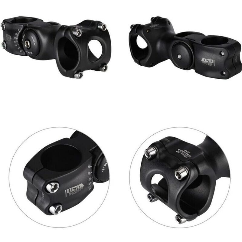 31.8 Adjustable Stem 0-60 Degree Adjustable Handlebar Stem for Most Mountain Bikes and Road Bikes, 110 mm