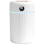 Air Humidifier, Silent Ultrasonic Humidifier with Thermo-Hygrometer, Dual Nozzle, 36 Hours of Operation Time, Automatic Shut-Off, 7 LEDs, 2 L