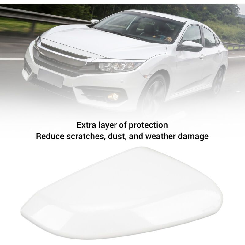 Mirror Cover with Reinforced Anti-Collision Protection and Weatherproof Compatible with Honda Civic 2016-2021 White Right 76201 TBA A11