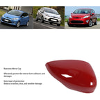 Mirror Cover with Reinforced Protection and Weatherproof ABS Compatible with Fiesta 2008-2017 Red Right, 1594522 8A6117K746CA
