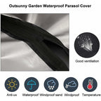 Waterproof 210D Oxford Cantilever Parasol Cover, Garden Parasol Cover, Protective Cover for Cantilever Parasol, 240 x 57 x 57 cm
