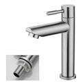 Bathroom Faucet Cold Water Only Sink Faucet Chrome Plated Surface Durable Copper Hand Wash Faucet Removable Aerator Cartridge Convenient to Clean or