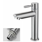 Bathroom Faucet Cold Water Only Sink Faucet Chrome Plated Surface Durable Copper Hand Wash Faucet Removable Aerator Cartridge Convenient to Clean or