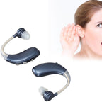 1 Pair Hearing Aids Sound Listening ABS Silicone Rechargeable Ergonomic Medical Device Blue