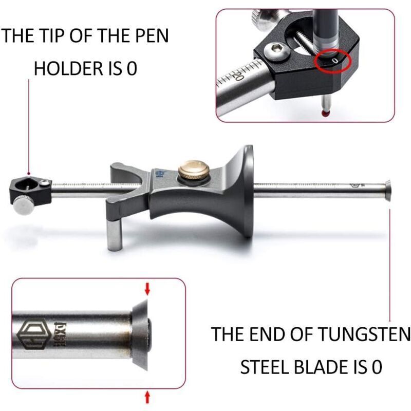 Marking Gauge Parallel Line Scribing Device Multi-Function Marking Tool Woodworking Tools