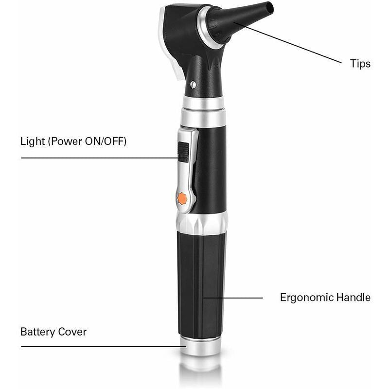 Mini Ear Otoscope, Magnification Diagnostic Inspection Ear Scope with LED Direct Illumination Ear Healthy Tool for Doctors Nurse Children