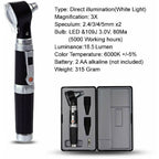 Mini Ear Otoscope, Magnification Diagnostic Inspection Ear Scope with LED Direct Illumination Ear Healthy Tool for Doctors Nurse Children