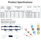 1 Set Heat Shrink Terminals, Waterproof Solder Ring Insulated Butt Connectors Assortment 300 Pcs White 25 Pcs Red 35 Pcs Blue 30 Pcs Yellow 10 Pcs