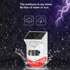 Outdoor Solar Motion Sensor Alarm Outdoor Solar Powered Wireless Security Alarm with Sound and Light Alert