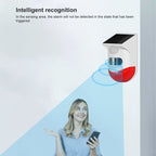 Outdoor Solar Motion Sensor Alarm Outdoor Solar Powered Wireless Security Alarm with Sound and Light Alert
