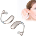 1 Pair Hearing Aids, Ergonomic Rechargeable Medical Device Made of ABS Silicone, Silver