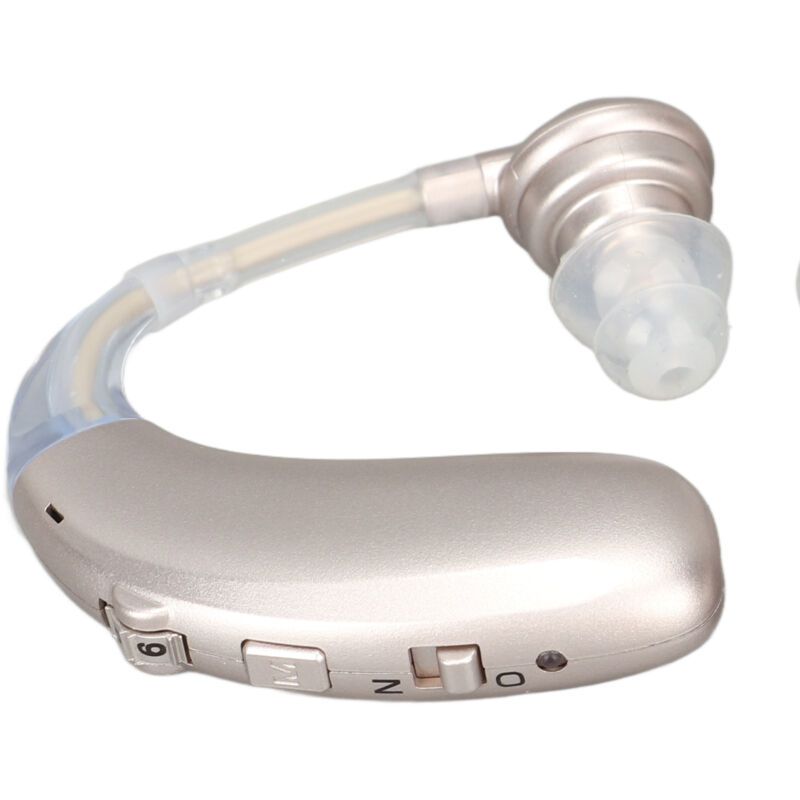 1 Pair Hearing Aids, Ergonomic Rechargeable Medical Device Made of ABS Silicone, Silver