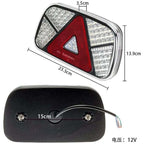 12V 24V Waterproof Trailer Rear Light Kit with Turn Signal Brake Reverse Fog Reflector