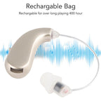 Bx 06 Rechargeable Hearing Aid, Amplifies Sound Volume, Ergonomic Fit, Silver