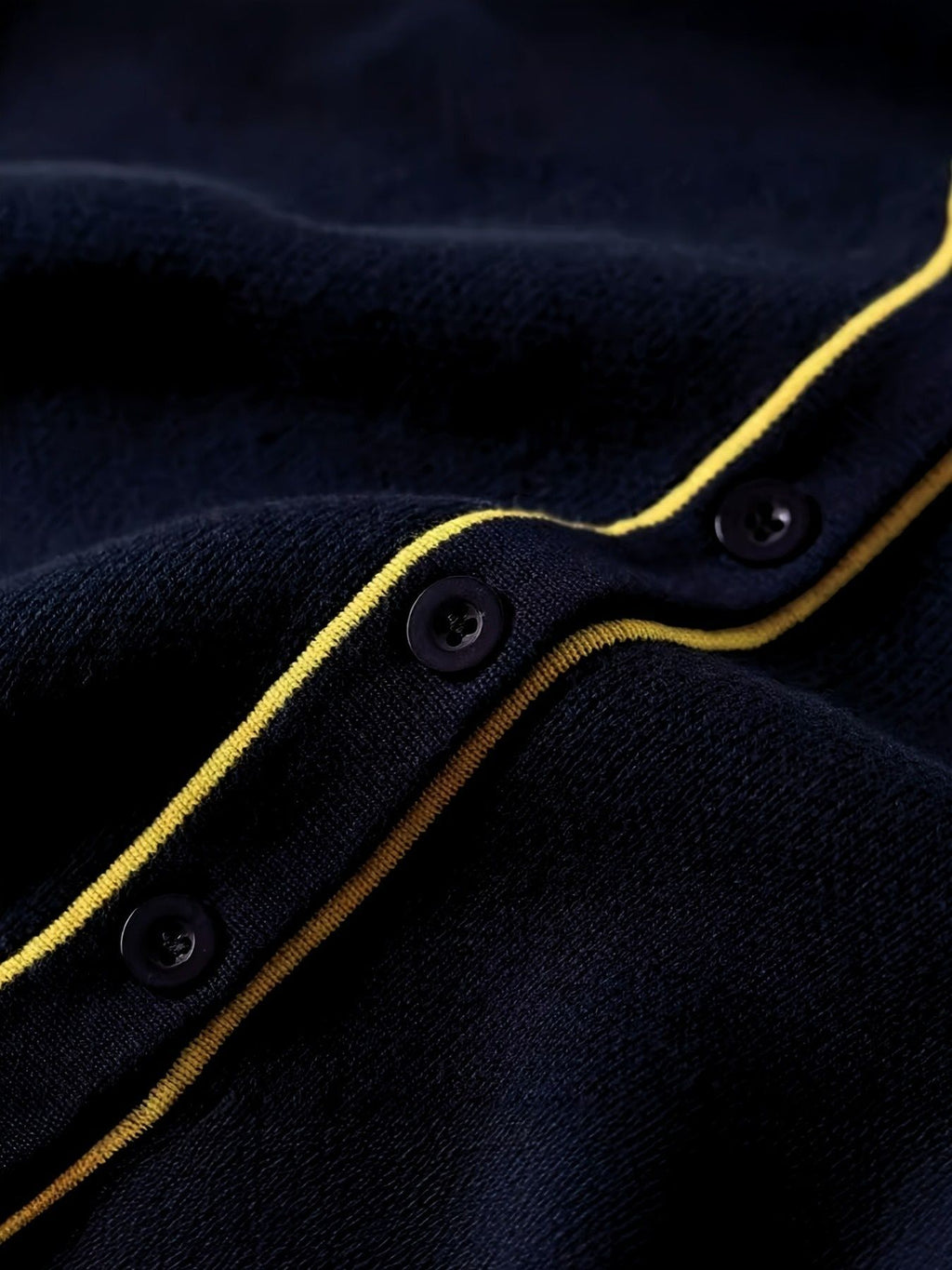 KS0007-NAVY 100% Cotton Kids V-Neck Long sleeve Button Cardigan, Boys and Girls School Uniform Knitwear, Navy Blue, Size 110