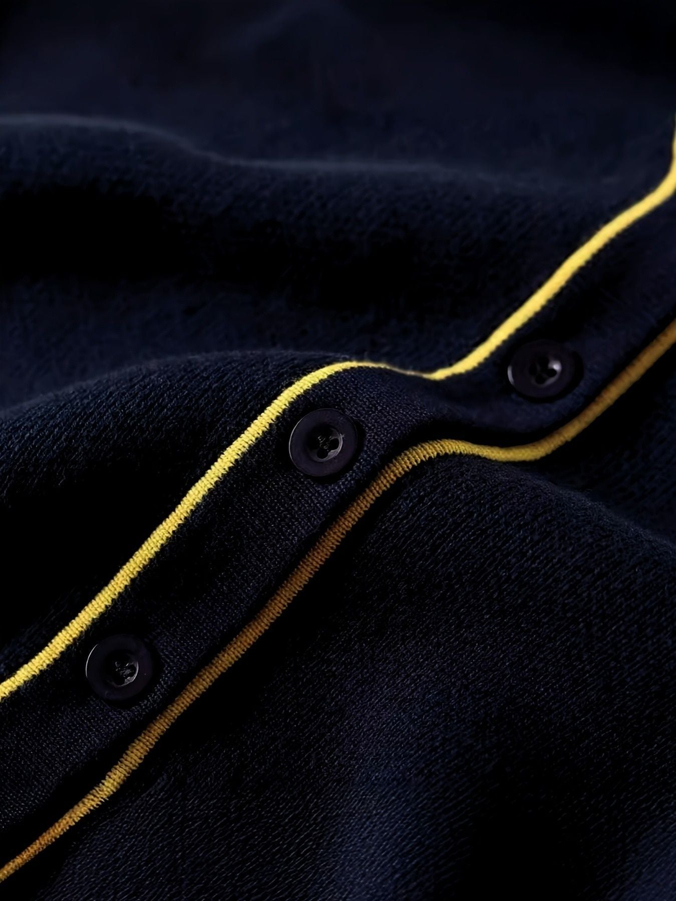 KS0007-NAVY 100% Cotton Kids V-Neck Long sleeve Button Cardigan, Boys and Girls School Uniform Knitwear, Navy Blue, Size 150