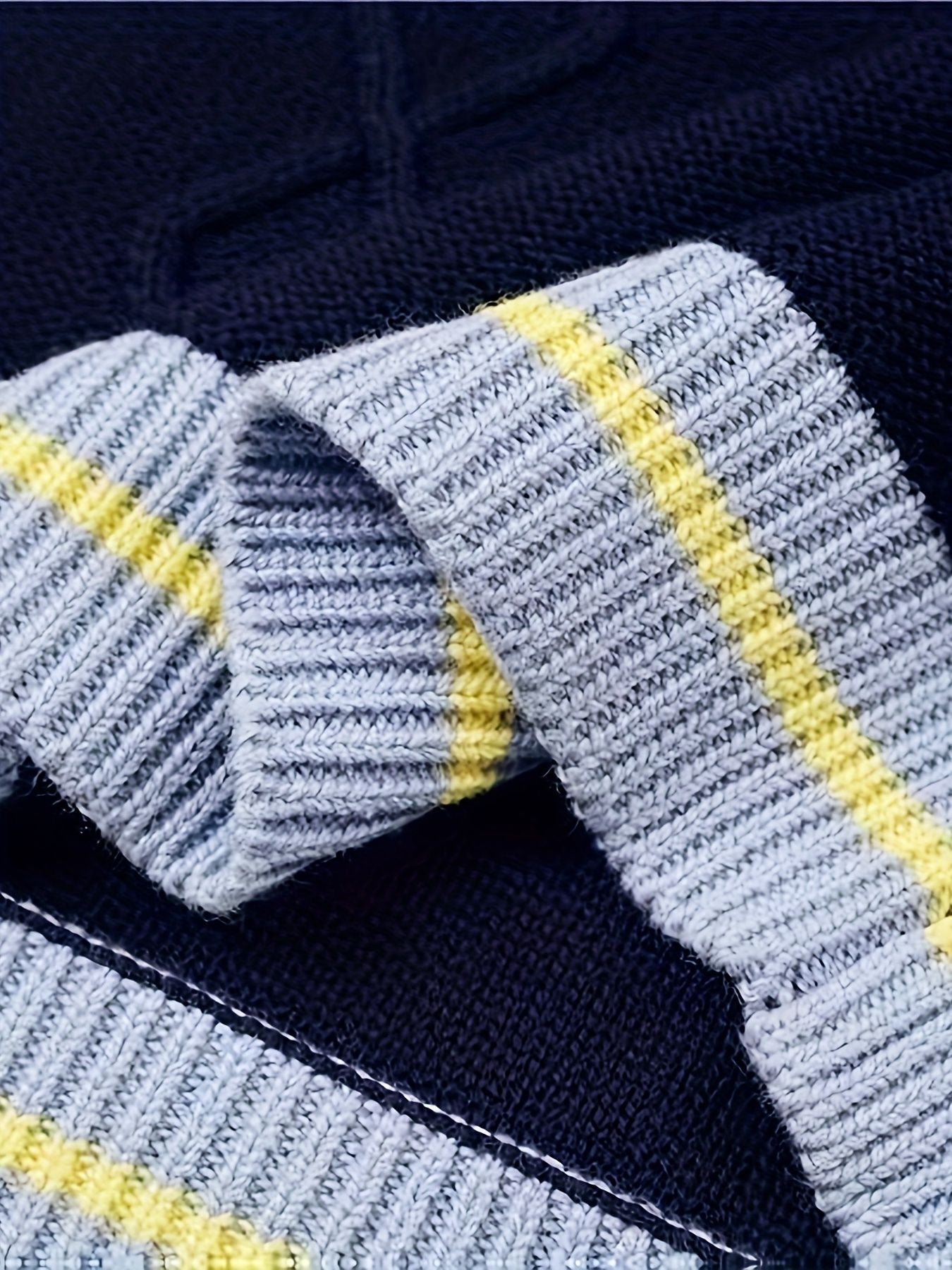 SW005 Cotton Rich Kids V-Neck Argyle Sweater Vest, Boys and Girls Knitwear, Navy Blue, Size 120