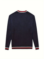 SW016-R 100% Cotton Kids V-Neck Long sleeve Button Cardigan, Boys and Girls School Uniform Knitwear, R, Size 110