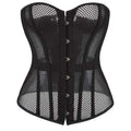 House Of Dasein Transparent Gothic Corset With Thong Plus Size S-6Xl Mesh Net Lingerie Bustier Medium - 5Xl