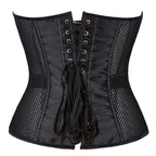 House Of Dasein Transparent Gothic Corset With Thong Plus Size S-6Xl Mesh Net Lingerie Bustier Medium - 4Xl