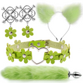 House Of Dasein Cute Fox Tail Anal Plug Cat Ears Headbands Set Adult Toys For Women - Green - Style A