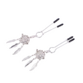 House Of Dasein Tlemeny Metal Feather Lantern Nipple Clamps Clips Bdsm Breast Bondage Restraint Toy - Wide Silver