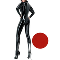 House Of Dasein Sexy Latex Gummi Catsuit With Puff Sleeves Handmade Bodysuit For Women And Men - Red - Women-Xxl - Men