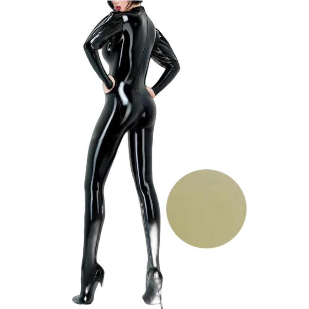 House Of Dasein Sexy Latex Gummi Catsuit With Puff Sleeves Handmade Bodysuit For Women And Men - Clear - Women-Xl - Men
