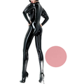 House Of Dasein Sexy Latex Gummi Catsuit With Puff Sleeves Handmade Bodysuit For Women And Men - Pink - Women-L - Men