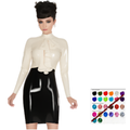 House Of Dasein Womans Latex Dress For Clubwear And Fetish Skirt High Elasticity Transparent - Customize - Xxl
