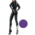 House Of Dasein Sexy Latex Gummi Catsuit With Puff Sleeves Handmade Bodysuit For Women And Men - Purple - Men-M - Men