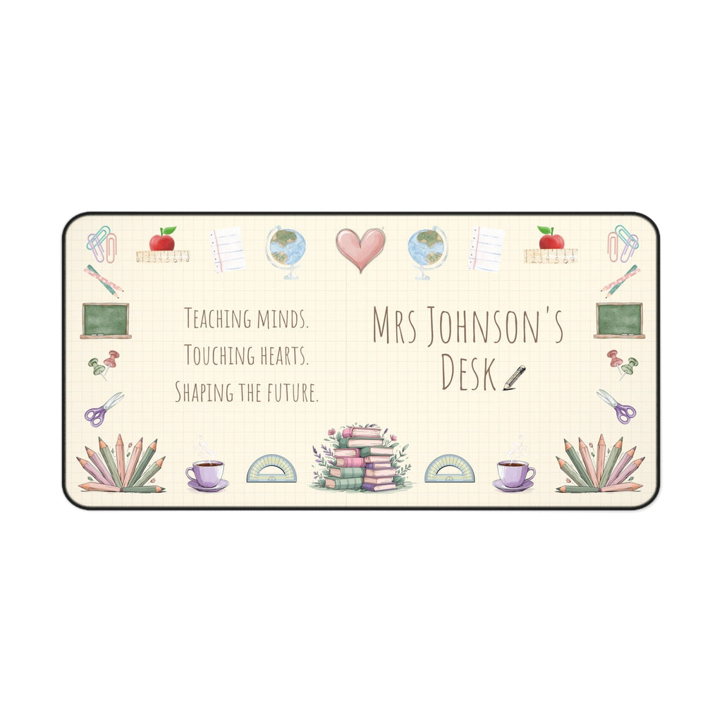 Story Nest Books Personalized Teacher Desk Mat Cute Classroom Decor Gift For Teachers Custom Accessory Inspirational Mouse Pad
