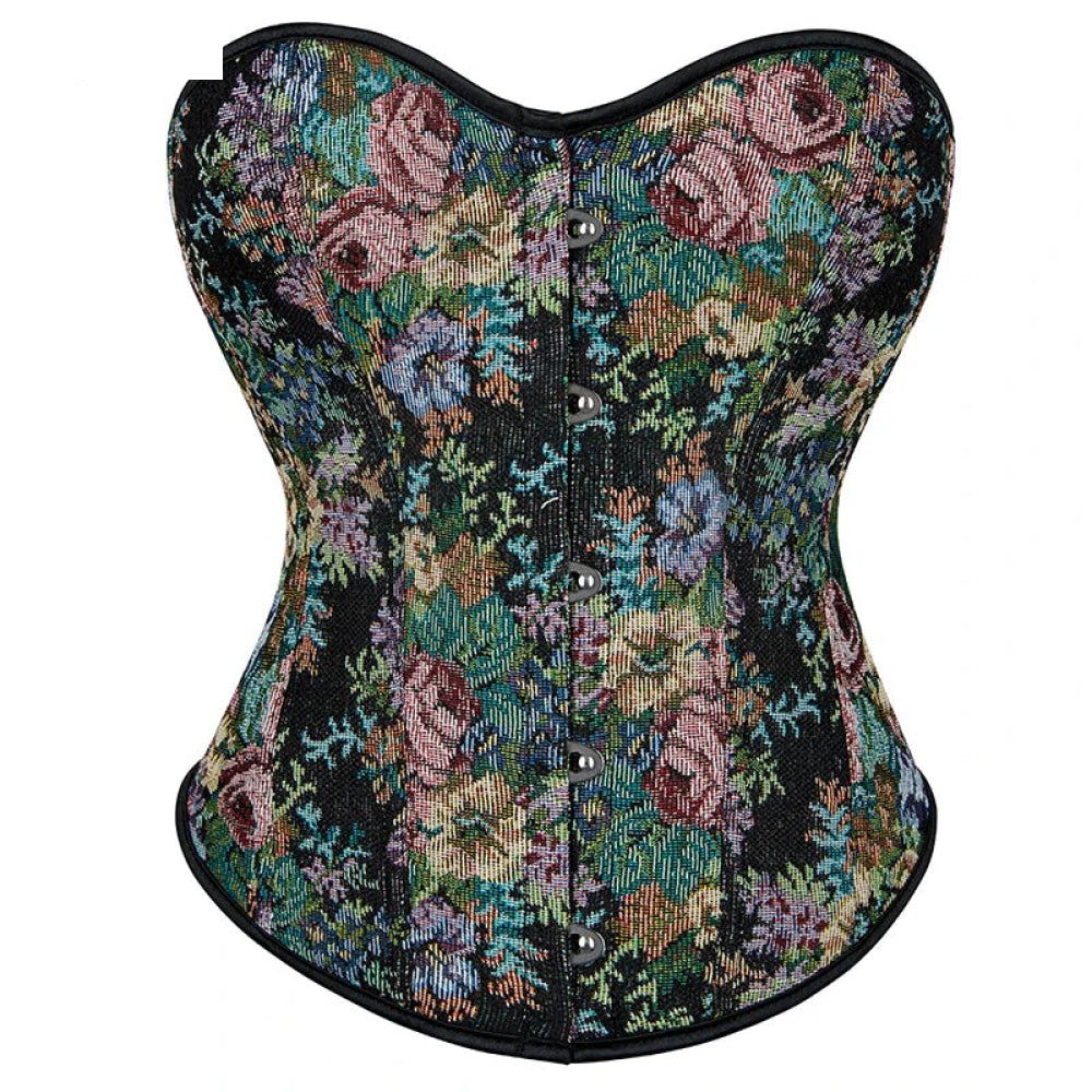 House Of Dasein Floral Print Corselet Plus Size Strapless Corset Top For Women Medium - Xl