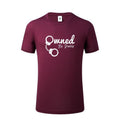 House Of Dasein Owned By Daddy Shirt Bdsm Ddlg Submissive T-Shirts For Fantasy And Fetish Use - Claret - 4Xl