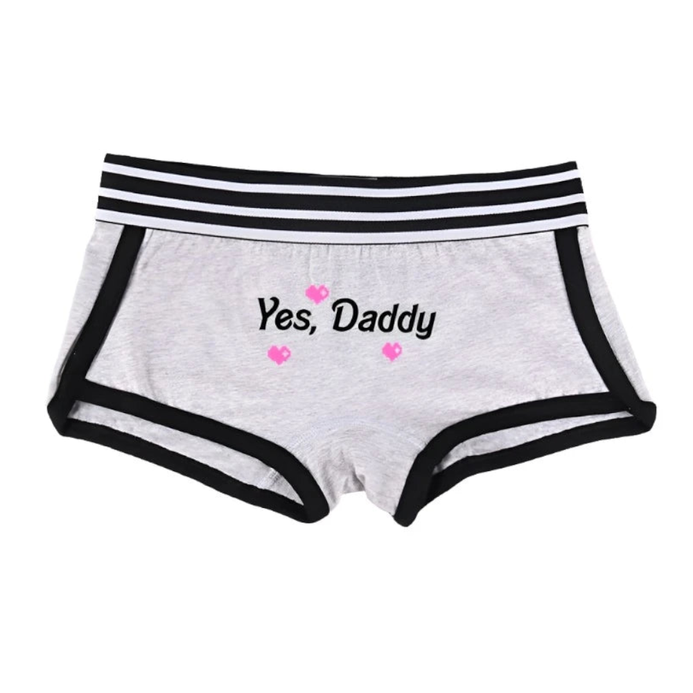 House Of Dasein Yes Daddy Cotton Underwear Boyshorts For Women Comfortable Shorts - Light Gray - M