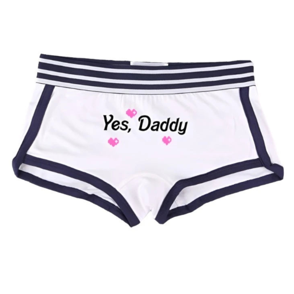 House Of Dasein Yes Daddy Cotton Underwear Boyshorts For Women Comfortable Shorts - White - L