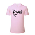 House Of Dasein Owned By Daddy Shirt Bdsm Ddlg Submissive T-Shirts For Fantasy And Fetish Use - Pink - Xs