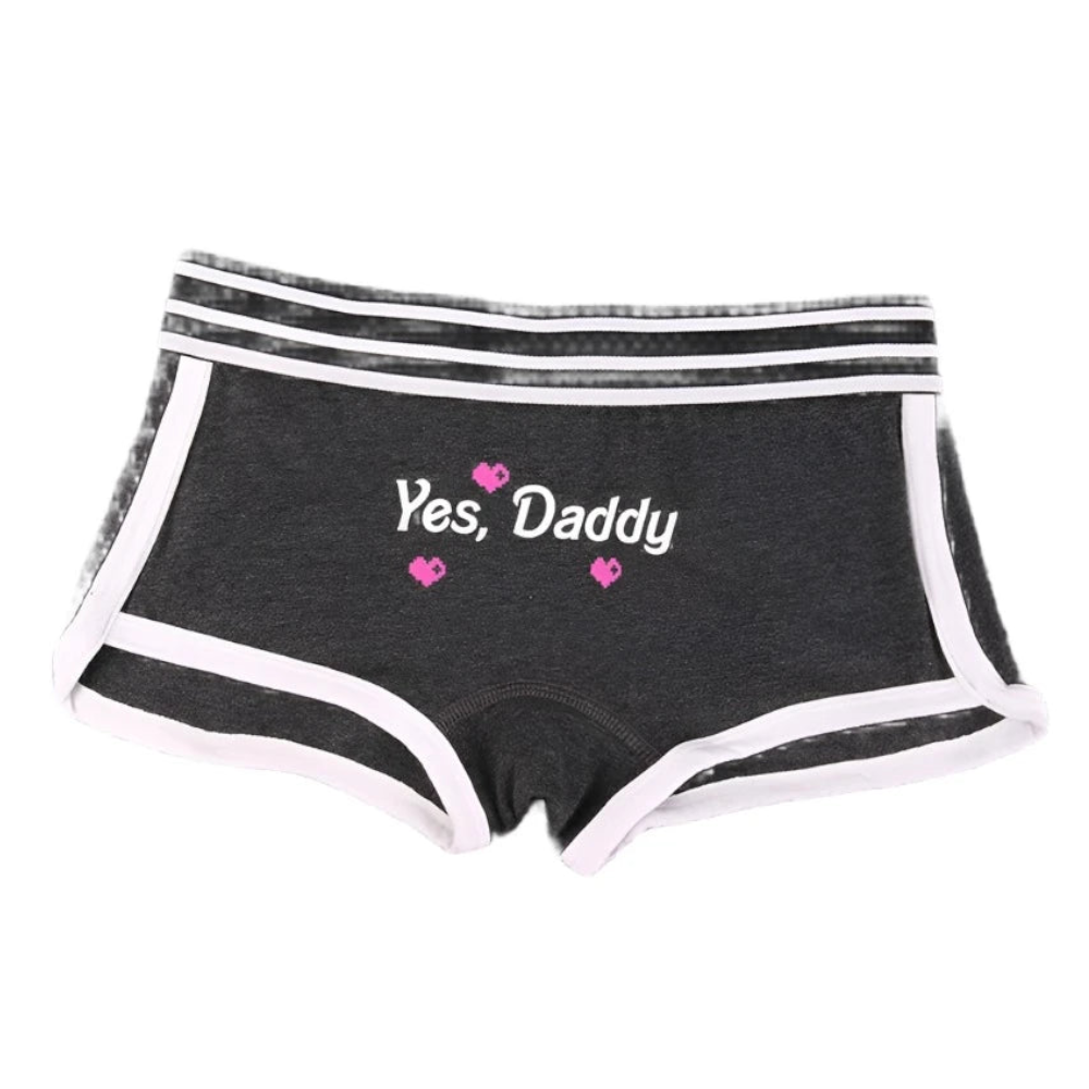 House Of Dasein Yes Daddy Cotton Underwear Boyshorts For Women Comfortable Shorts - Dark Gray - Xl