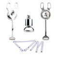 House Of Dasein Strap-Ons Stainless Steel Chastity Cages Inward Pressure Penis Lock Silicone Clit Bdsm Toy - White Belt