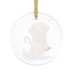 Story Nest Books Golden Retriever Puppy With Candy Cane Acrylic Ornament Christmas Dog Lover Gift Stocking Stuffer