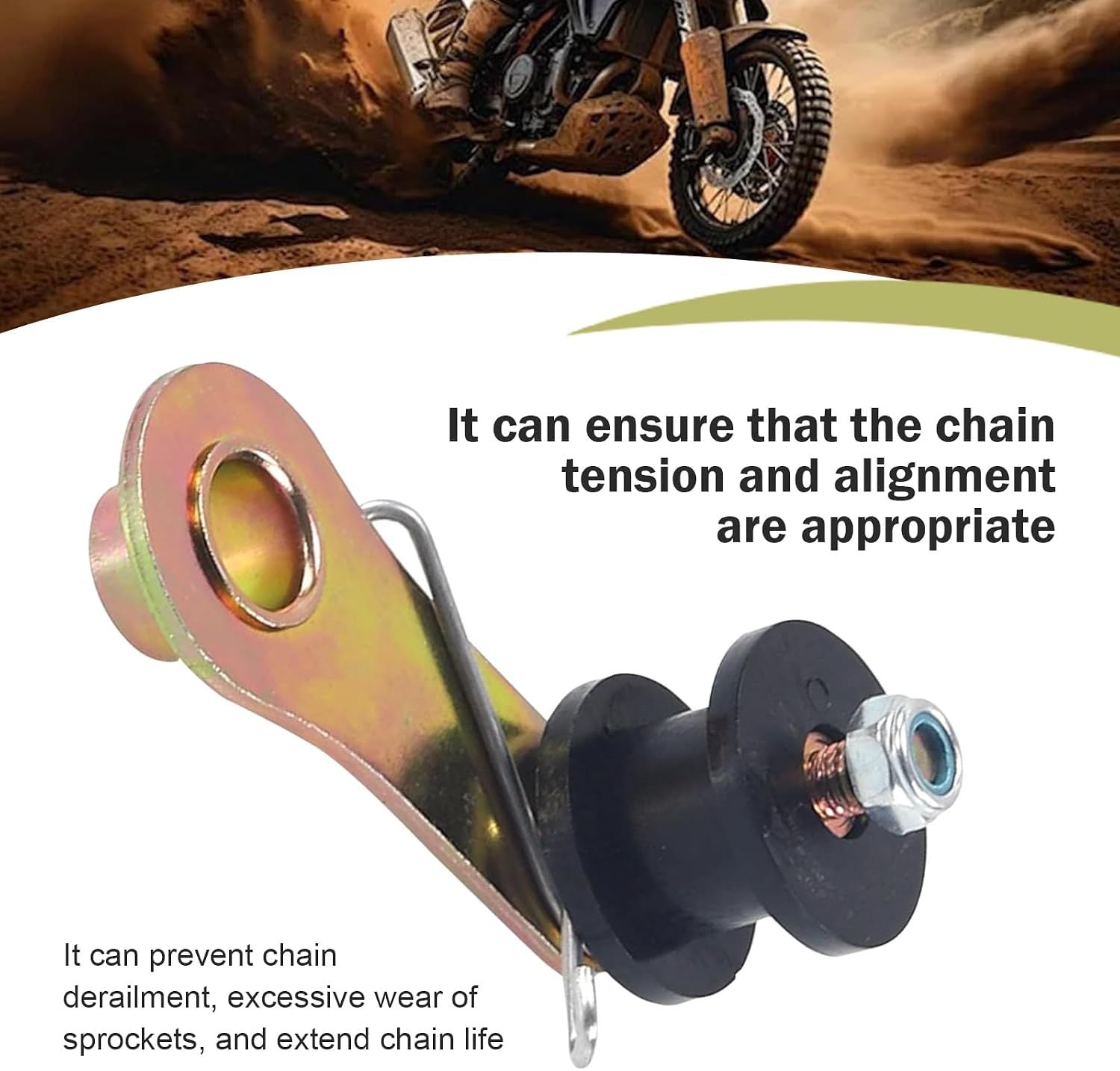 ATV Chain Tensioner, Spring-loaded Sprocket Guide Roller, Heavy-duty Anti-rust Chain Tensioner, for 110 CC 125 CC 140 CC ATVs Motorcycles Mini Bikes Dirt Bikes 4-wheelers (Black)