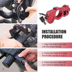 Motorcycle Handlebar Lock, Anti-Theft Anti-Picking Device for Brake Handlebar, Portable Adjustable Throttle Lock, Heavy Duty Anti-Rust Fixing Accessory for Bicycle Motorcycle Tricycle (Red)