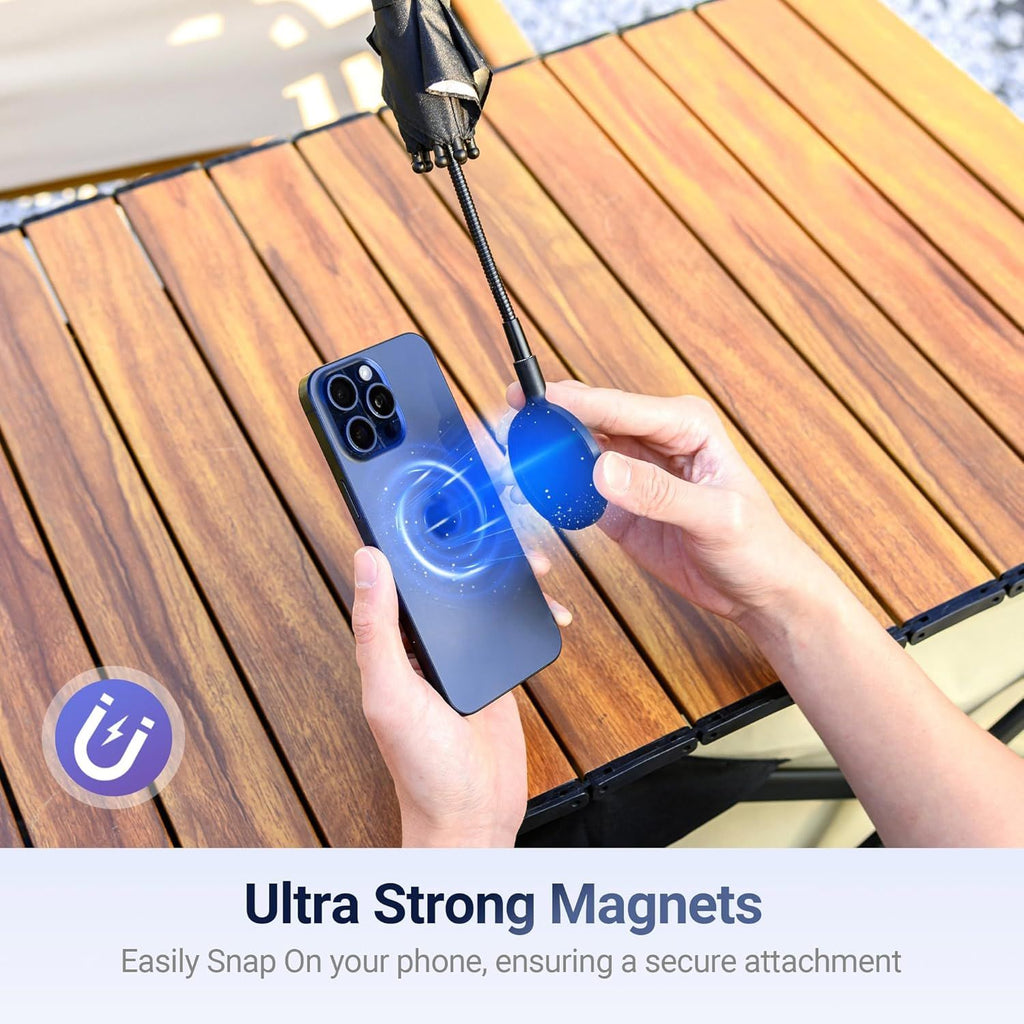 Pink+ Yellow：Magnetic Cell Phone Umbrella for Sun,Outdoor Phone Sun Shade Shield