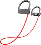 LFS Bluetooth Headphones, Wireless Earbuds IPX7 Waterproof Sports Earphones with Mic HD Stereo Sweatproof in-Ear Earbuds Gym Running Workout 15 Hour Battery Sound Isolation Headsets