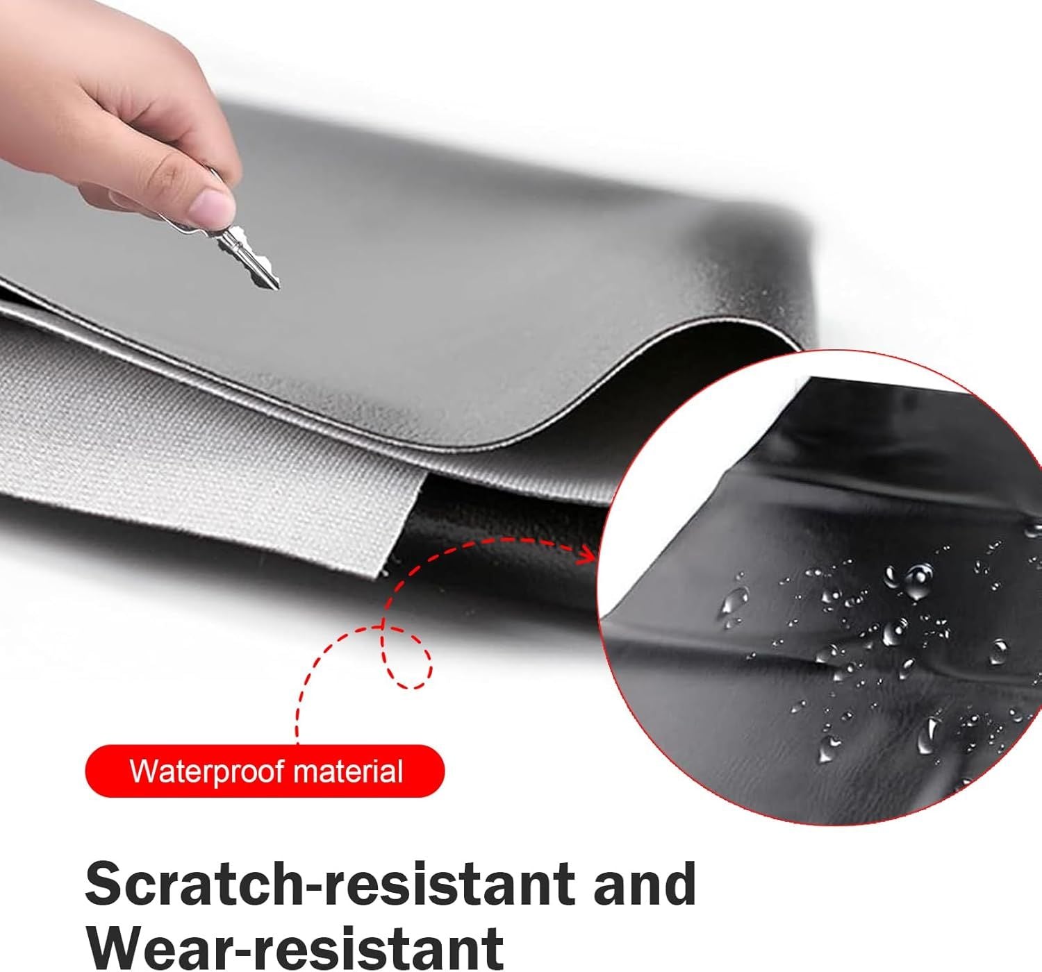 Motorcycle Seat Cover, Waterproof Sun Resistant Seat Protector, High-elasticity Anti-scratch PVC Leather Cover, DIY Modification Accessory for ATV Scooter Moped Mini Bike (Black)