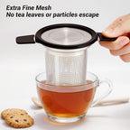 Stainless Steel Tea Infuser Steeper Strainer for Loose Leaf Tea, Fine Mesh Reusable Diffusers Ball Bag Filter Holder with Heat Proof Handles for Teapots, Mugs, Cups