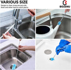 Flexible Drain Brush, 66 Inch Lg Double Ended Hose Pipe and 58 Inch Tube Cleaning Brush and 2 Pack 8 Inch Straw Cleaner Brush