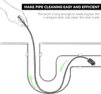 Flexible Drain Brush, 66 Inch Lg Double Ended Hose Pipe and 58 Inch Tube Cleaning Brush and 2 Pack 8 Inch Straw Cleaner Brush