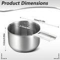 Xindojuz 1 Cup Single Stainless Steel Measuring Cup, Etched Inner Scale Metal Measure Scoop for Cooking Baking, Laundry Detergent, Wet and Dry Ingredients, Dishwasher Safe (240 ml, 8 oz)
